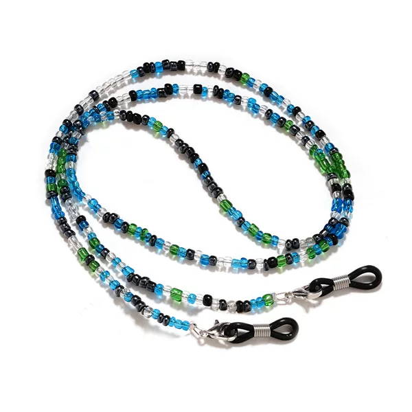 Cross-Border Popular Fashion Glass Bead Eyeglass Chain, Colorful Beaded Sunglasses Cord, Anti-Drop Strap, Large Quantity in Stock