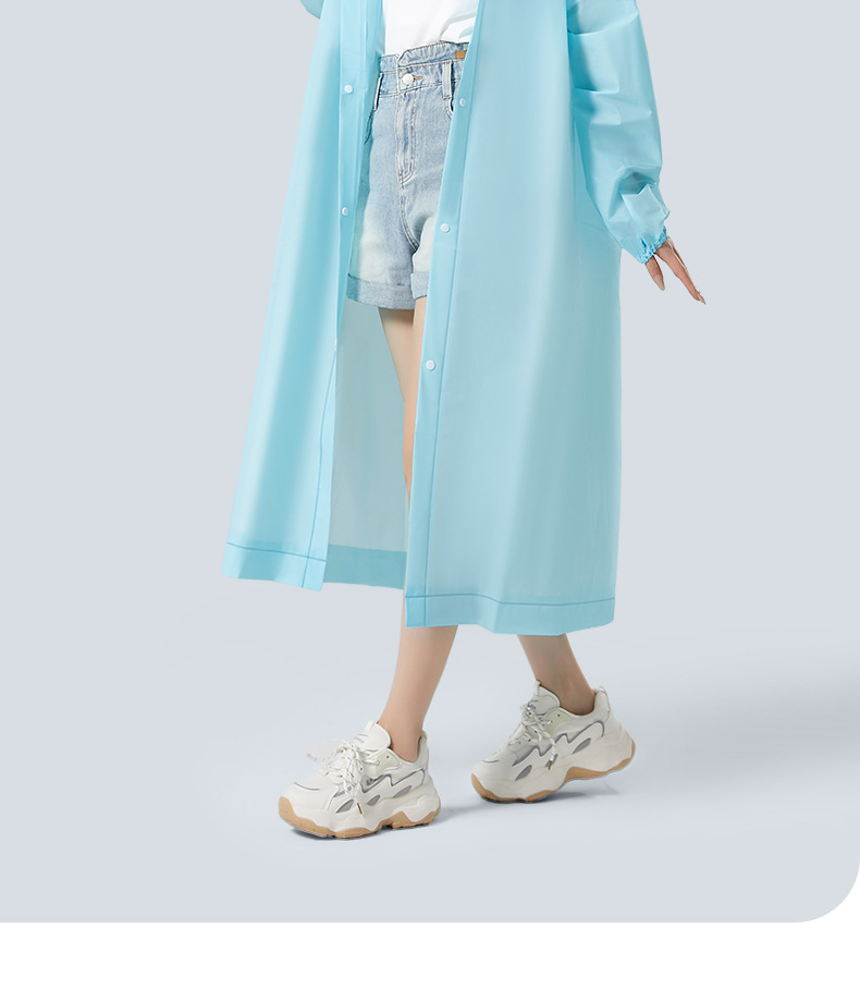  尚官 便携式束口雨衣 棷奶白/件 透明加厚 户外登山徒步 带帽雨披