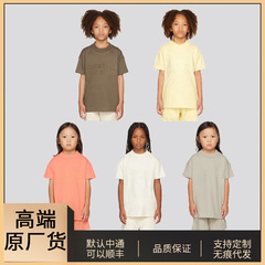 ESSENTIALS Children's FOG Big Kid Trendy Brand Children's Summer Clothing Loose Streetwear Boys' and Girls' Short Sleeve T-shirts