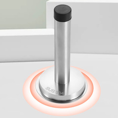 304 stainless steel door top rubber door stop limiter hotel room door extended door stopper door stop punching/no punching