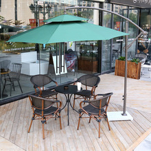 户外桌椅藤椅三件套阳台休闲遮阳伞庭院露天椅子组合室外茶太阳伞