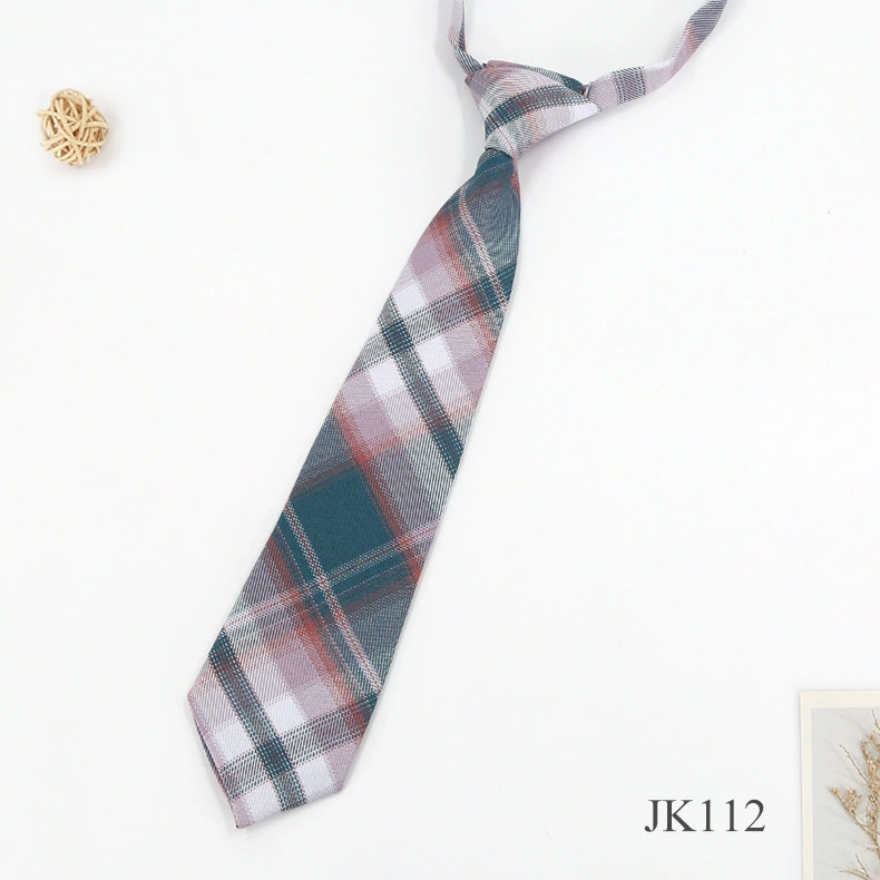 Заготовка на петлях Lazy Tie JKDK, школьная форма в клетку колледжного стиля, регулируемая 7×33 см