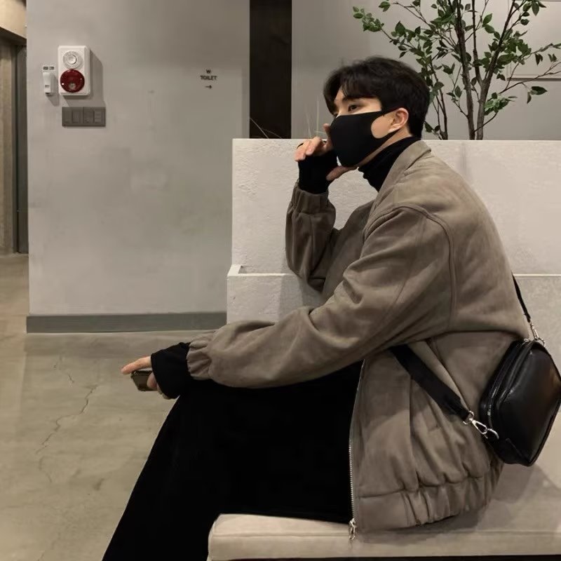 Chaqueta suelta de otoño e invierno para hombre estilo Hong Kong Chaqueta