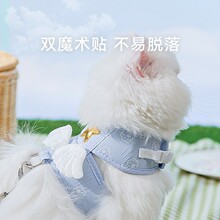 猫咪牵引绳猫绳子背心式春夏外出专用溜猫牵引防挣脱拴猫链子用品