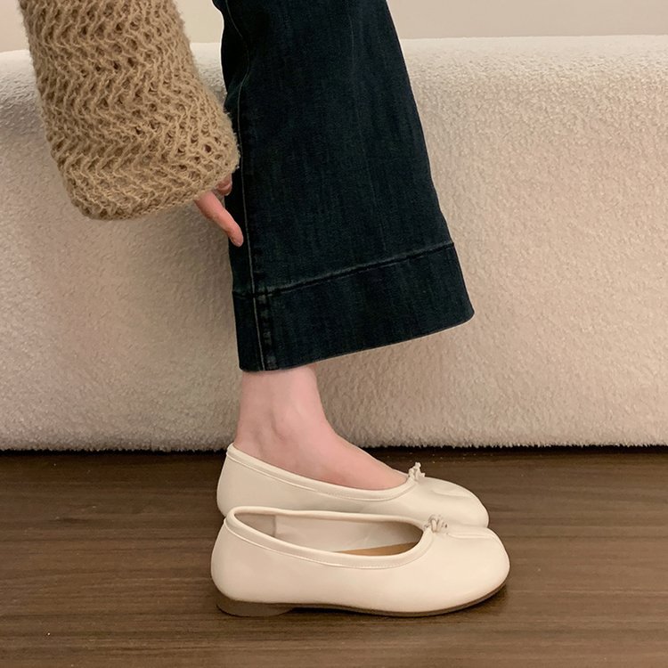 Damen Freizeitschuhe Flach Hufeisen Split-toe Bootsschuh Rot_voghion.com