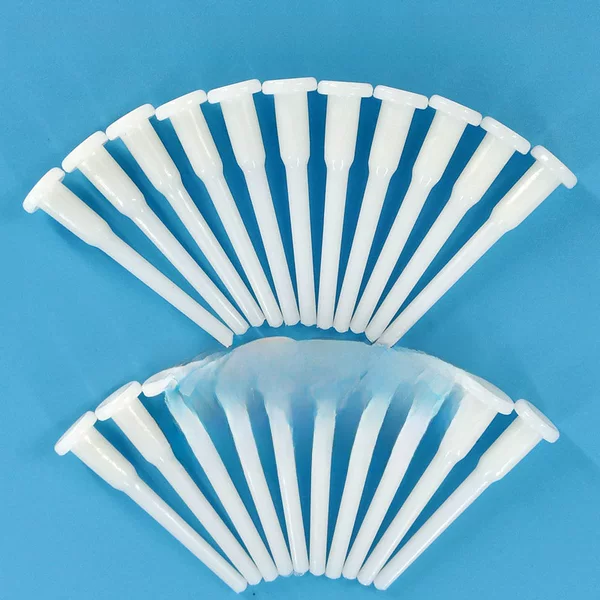 Air plug yoga ball jumping horse claw angle ball handle ball fitness ball spare needle plastic white air plug wholesale