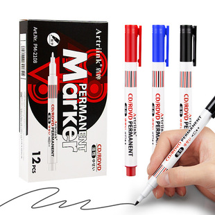 Fine Tip Oily Marker Pen 0.5/1mm Waterproof Quick-Drying Non-Fading Single Tip Non-Erasable Logistics Marking Pen