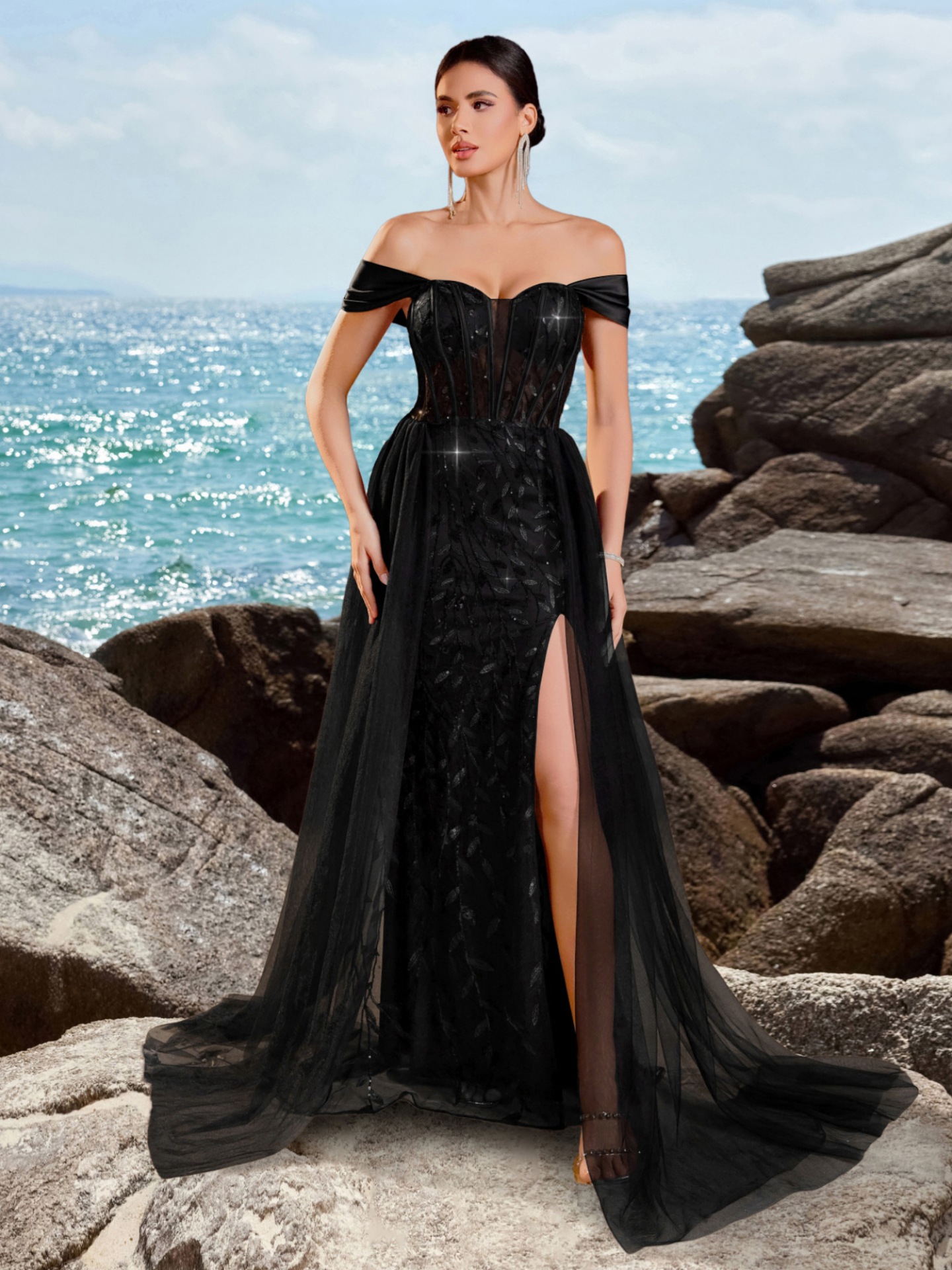 Vestido de noche de fiesta de top de tubo de Amazon transfronterizo europeo y americano