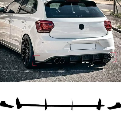 Suitable for Volkswagen Polo Mk6 Gti 2018-2021 Rear Lip Tail Lip Spoiler Rear Blade Car Sticker Modification (Spoiler)