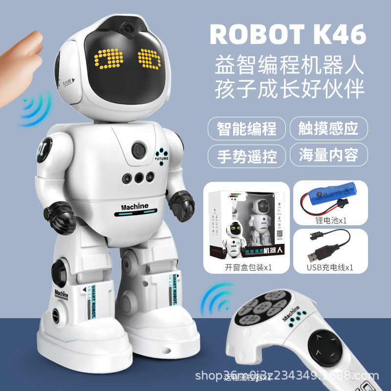 Nuevo robot de control remoto inteligente eléctrico para niños juguetes gestos educación temprana tecnología de programación danza canto niñas y niñas