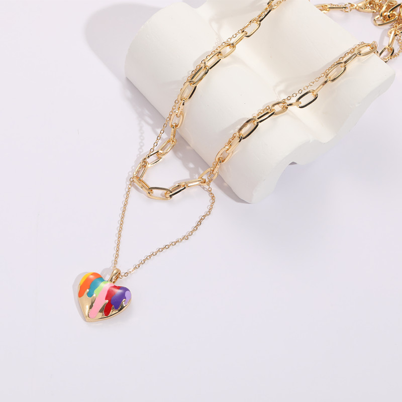 Fashion Heart Shape Copper Necklace Metal Copper Necklaces