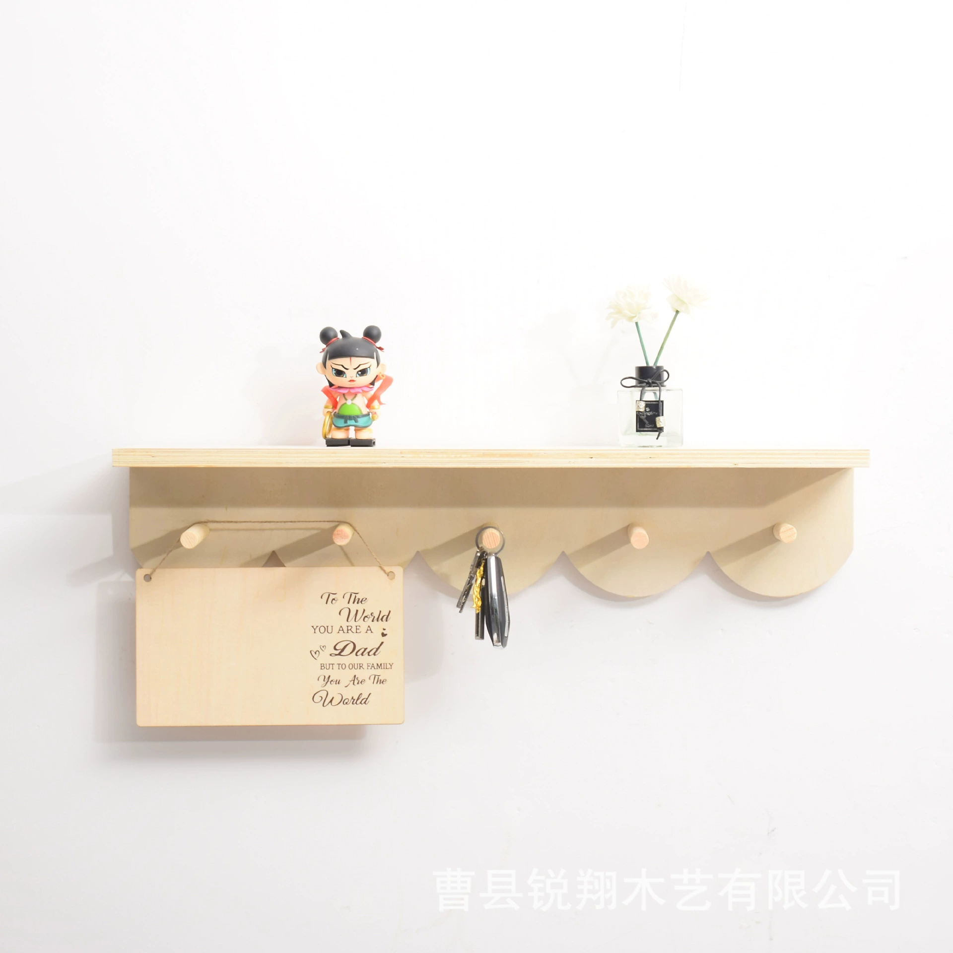 Новая минималистская деревянная рамка для дома входной двери двери двери ключа украшения стойка для хранения массива дерева