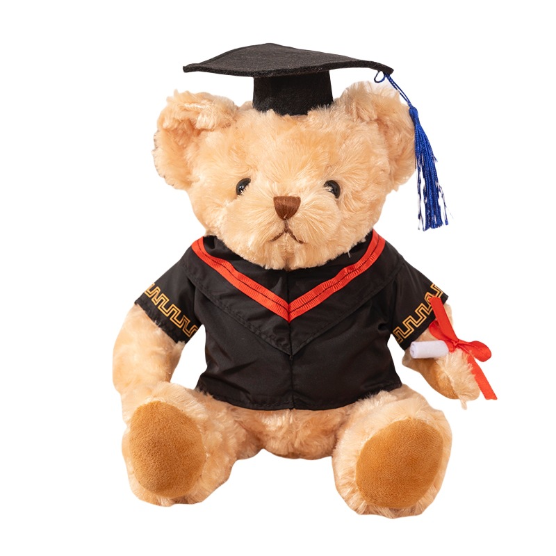 Regalo de graduación Dr. Bear Doll Peluches Uniforme de soltero Oso de peluche Muñeca de trapo LOGO al por mayor