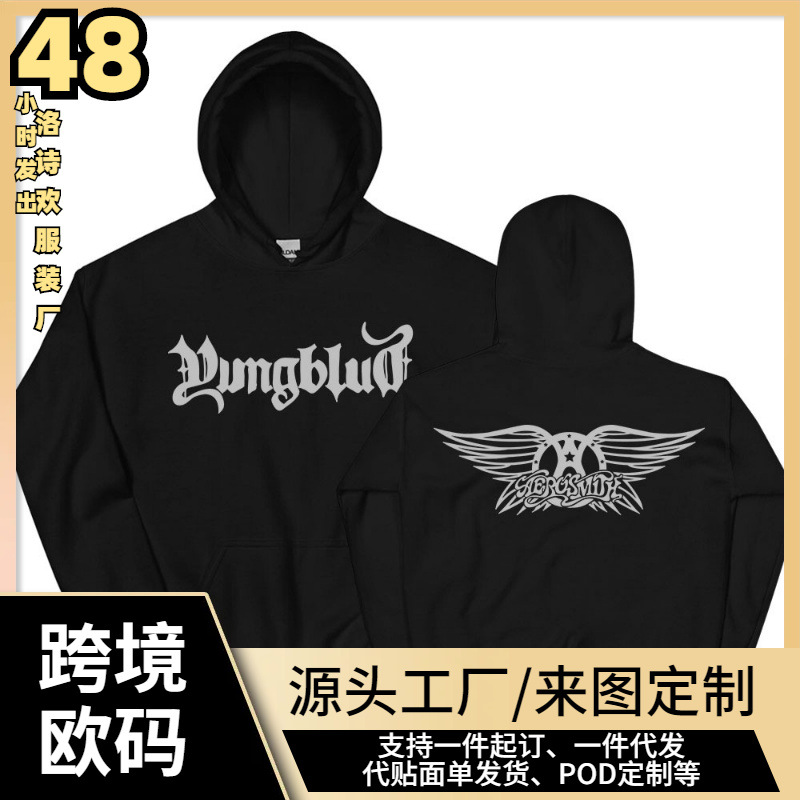 Aerosmith youngblud one more time hoodie fleece winter long sleeve…