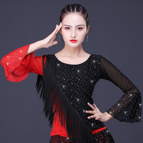gcw square dance costume Latin dance modern dance clothes dance costumes for women adult new practice clothes tops