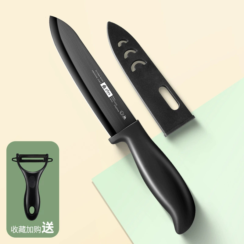 Cuchillo de cerámica doméstico cuchillo de frutas cuchillo de corte dormitorio para estudiantes tres piezas cuchillo de cocina tablero de cocina set de cuchillos de alimentos complementarios no