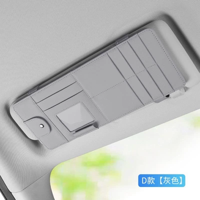Multimediya və saxlama aksesuarları: Card Storage Pouch, Card Holder - genuine-leather-storage-bag-upgraded-new-horizontal-position-gray