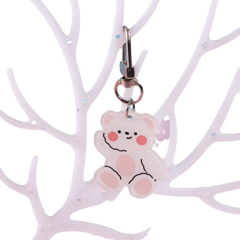 Acrylic creative keychain, cartoon accessory, mobile phone, pendant, DIY, custom-made