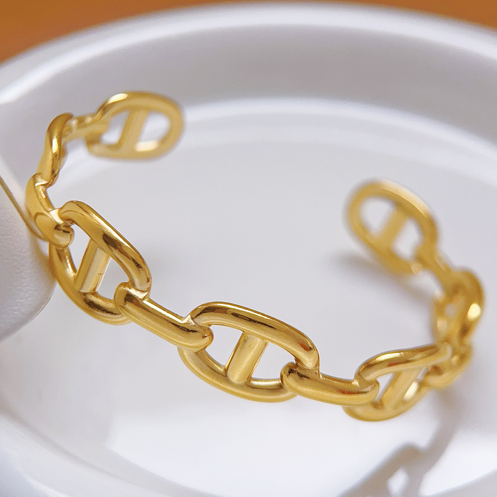 Personalidad transfronteriza zircon HAPPY brazalete de cadena mujer europea y americana exagerada animal serpiente leopardo cabeza brazalete accesorios abiertos