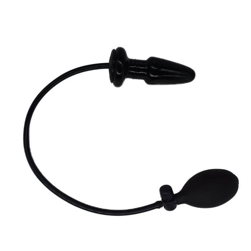 厂家直供高品质乳胶充气产品成人用品不带震动充气肛塞开发性玩具