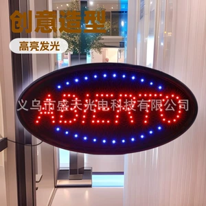 Светодиодный знак Bellboard Open Oval Abierto Испанская открытка освещения светящиеся слова светильники