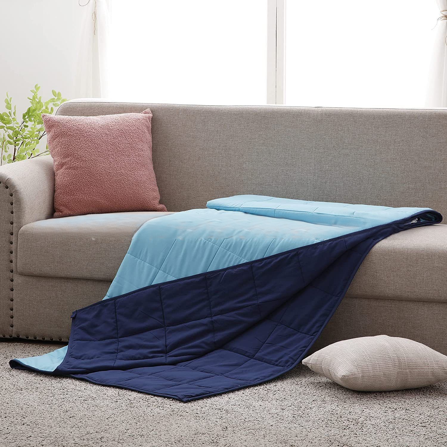 Suministro directo de fábrica de tela de lana, manta de gravedad, relleno de cuentas de vidrio, edredón de gravedad suave