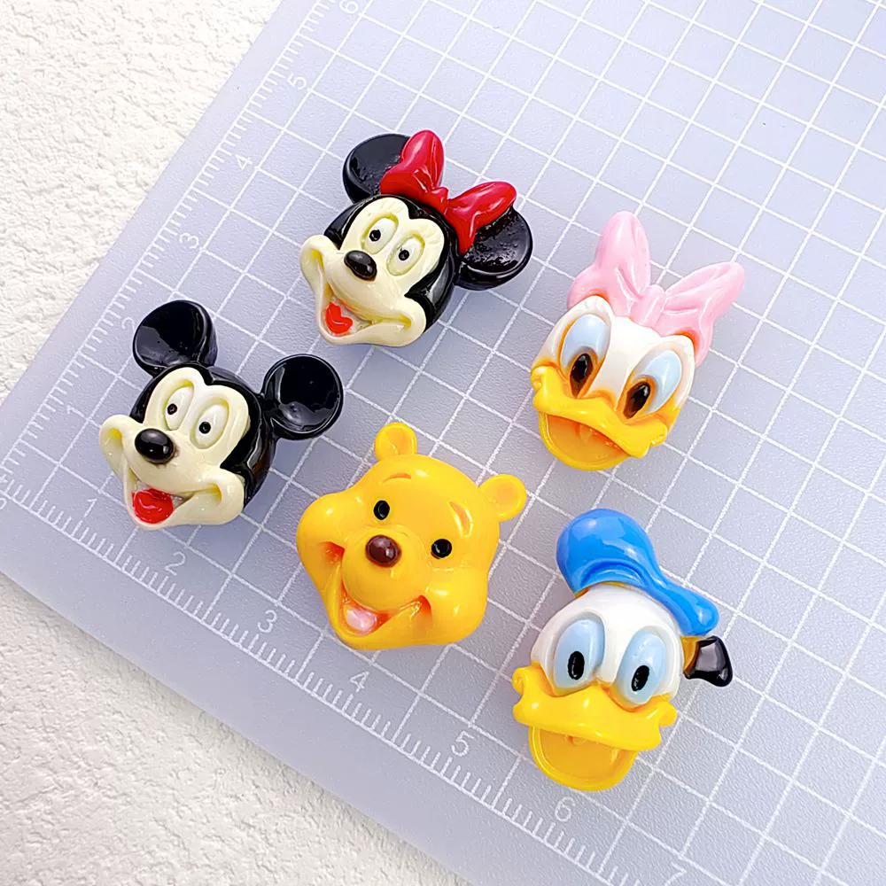 Cartoon cute cream accessories, phone case, hairgrip, hair accessory, pendant, with little bears, DIY