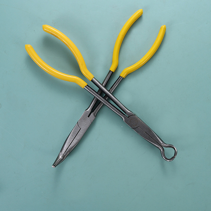 11 pulgadas alargadas pinzas de punta de mango 280mm pinzas de punta de boca curva pinzas de boca larga pinzas de boca O