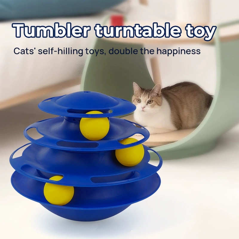 Трансграничная новая игрушка для кошек Интерактивная трехслойная трека для кошек