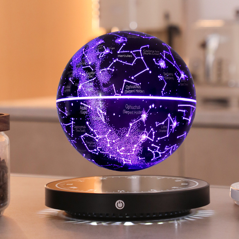 磁悬浮时钟星球高端学生新奇礼物轻奢家居摆件发光小夜灯商务礼品|undefined