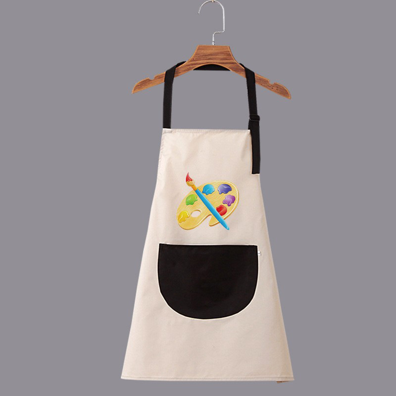 Pintura impermeable al por mayor para niños, jardín de infantes, impresión delantal, pintura infantil, abrigo de arte, bib