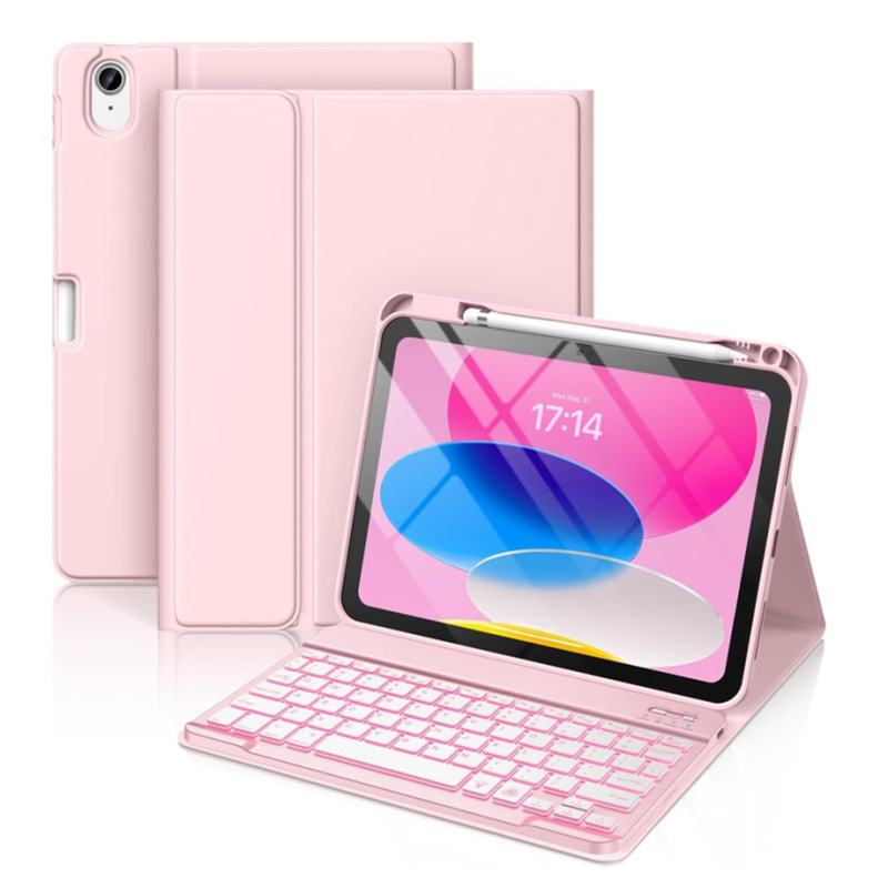 Ipad110.9 Generation Blue Keyboard Protective Cover A16 Colorful Backlit Tablet Case Air3 Detachable Pen Slot Suitable