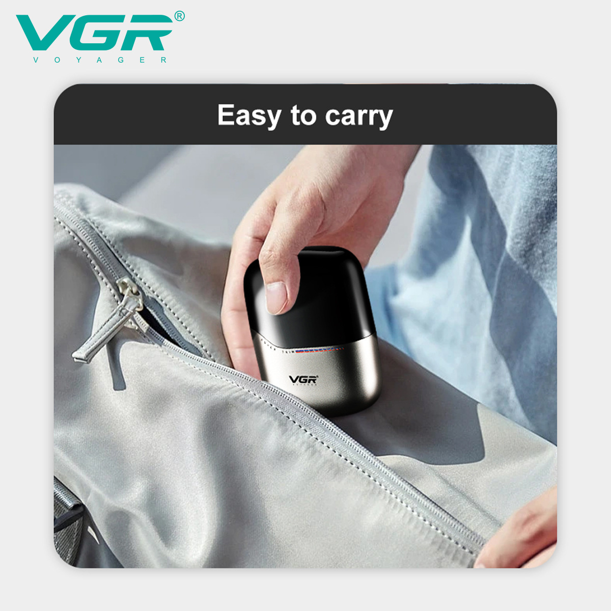 Mini Travel Shaver Reciprocating Three Blade IPX7 Waterproof Electric Shaver with Long Battery Life_voghion.com