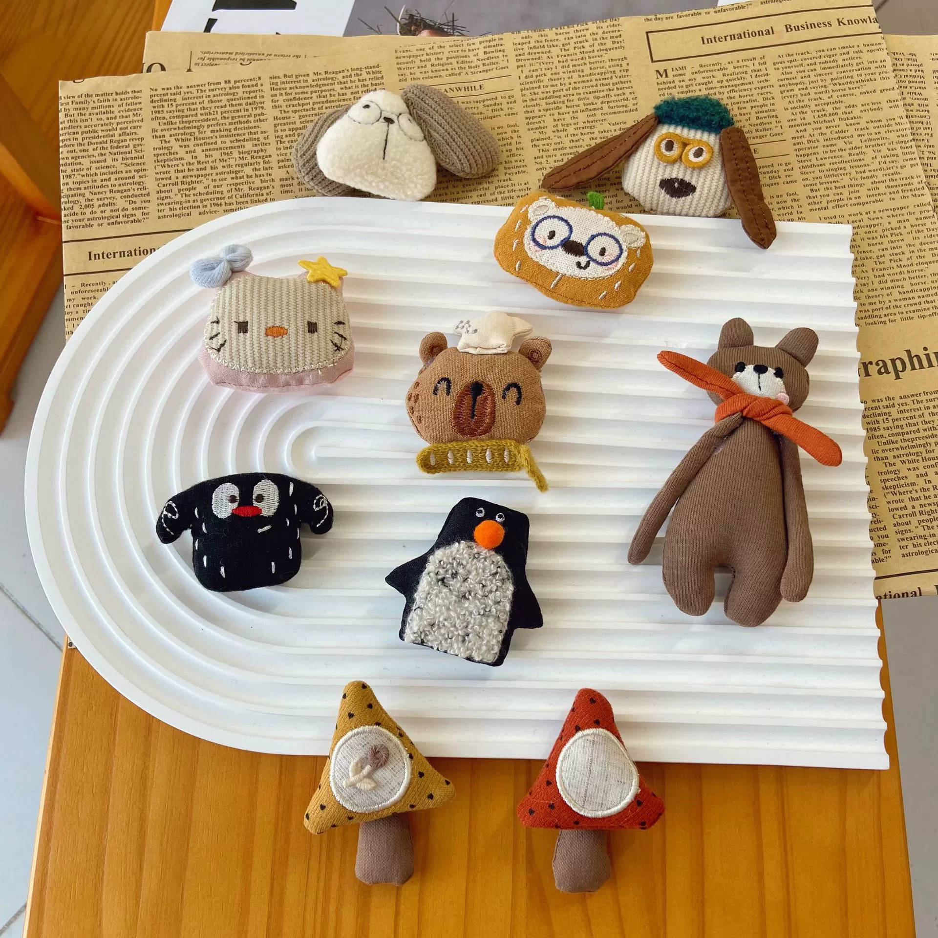 Оригинальные мультипликационные плюшевые куклы для животных Аксессуары Броши Сумки Подвесные аксессуары для волос