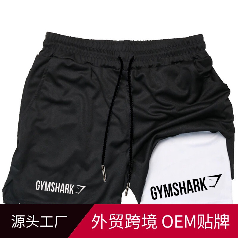 Gymshark Shark Men's Double-Layer Quick-Dry Sports Shorts Summer Fitness Running Breathable Casual 2-in-1 Hot Item Gymshark Shark Men's Double-Layer Quick-Dry Sports Shorts Summer Fitness Running Breathable Casual 2-in-1 Hot Item