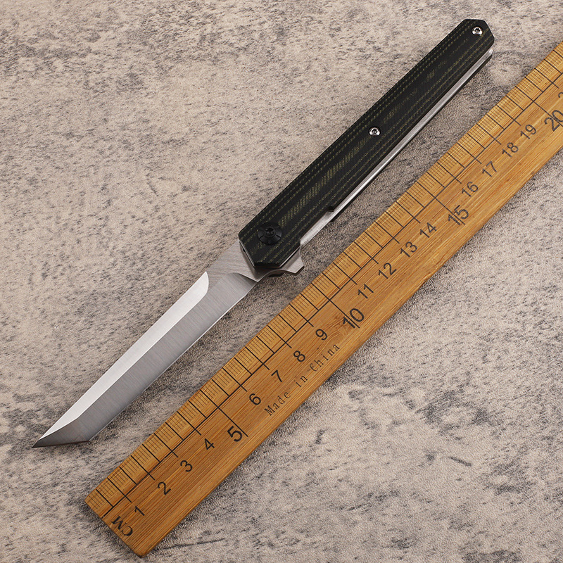 新款式7CR13钢片折叠轴承G10手柄户外生存野营口袋钓鱼EDC工具刀