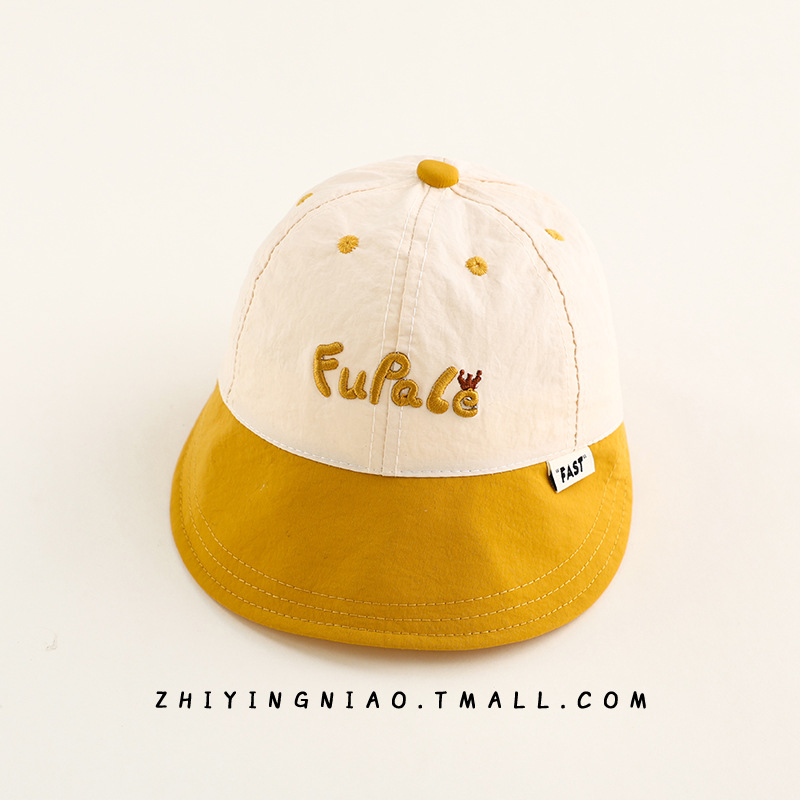Sombreros para bebés primavera y otoño delgados sombreros de boca de pato secado rápido bebés salir sombreros solares bordados coreanos sombreros de sol verano