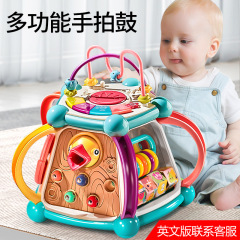 越境児童早教益智玩具六面鼓乳児0-1歳赤ちゃん多機能拍鼓幼児打