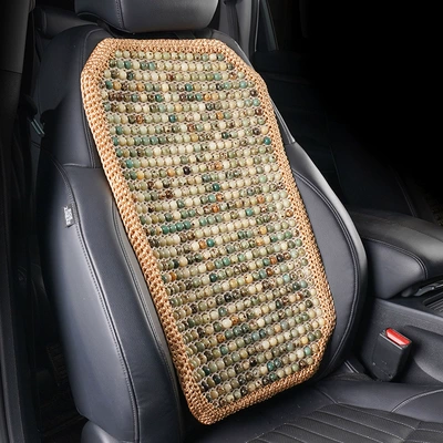 Beads Office Universal Seat Cushion — Cool pad - cangsongqing-single-backrest-beige-hook-edge-double-layer-thickened-3d-breathable-and-non-slip