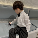 Детская весенняя модная рубашка для мальчиков, тренд сезона, в корейском стиле, детская одежда