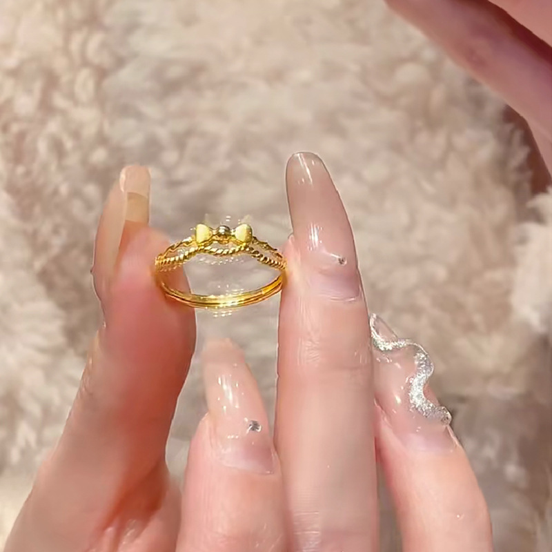 Verstelbare strik ring voor dames sweetheart stijl_voghion.com