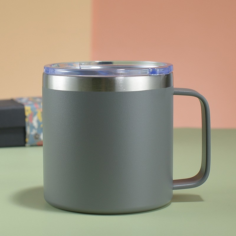 Amazon 304 ステンレス鋼マグ 12 オンス ミニ シンプルな断熱ウォーター カップ ポータブル コンパクト オフィス コーヒー カップ|undefined