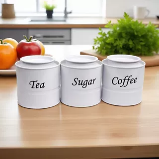 定制咖啡糖果茶叶铁罐包装跨境品厨房密封储物桌面收纳可堆叠圆罐