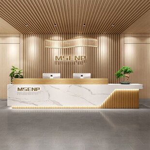 Company Reception Desk Simple Modern Beauty Salon Cashier Hotel Club Training Institution New Chinese Bar