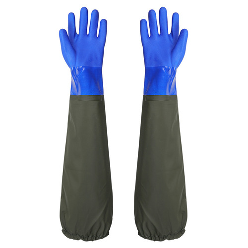 Aquatic seafood fishing gloves, dishwashing and car washing, extended anti-slip, wear-resistant, waterproof, acid-proof and alkali-proof, anti-cut labor protection gloves