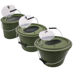 Weihe portable bucket double-layer live fish bucket breathable mesh small medium size large PP material fish bucket wholesale