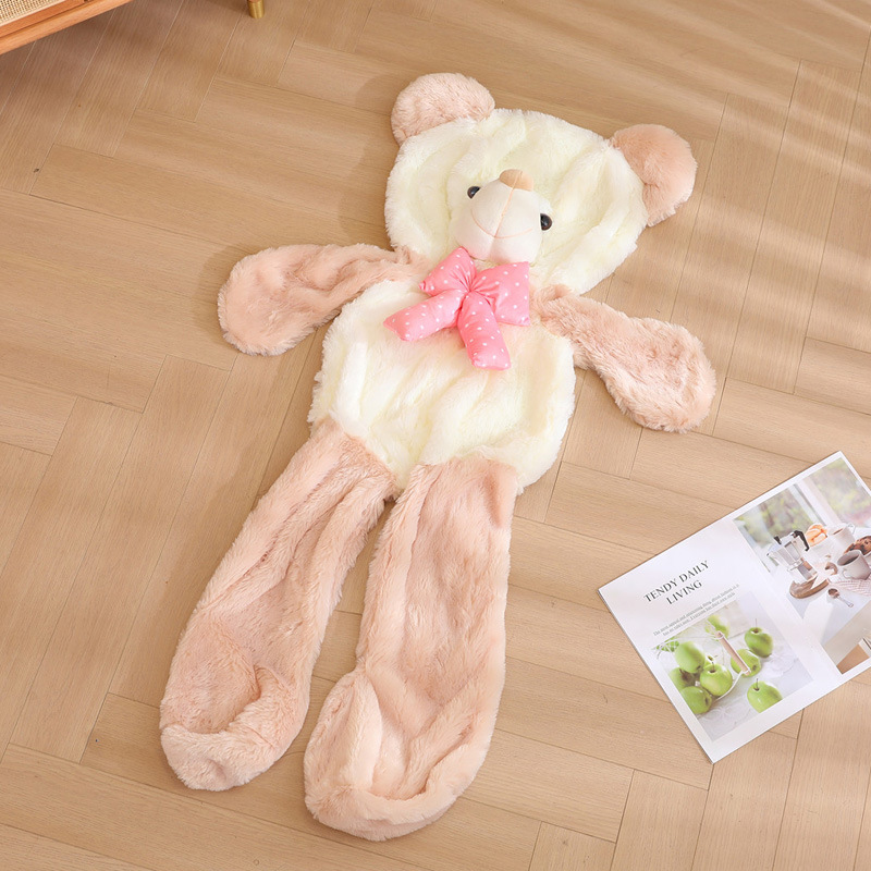 Gran arco oso de peluche muñeca concha de cuero semiacabado juguete de peluche abrazo Panda muñeca semiacabado concha de cuero