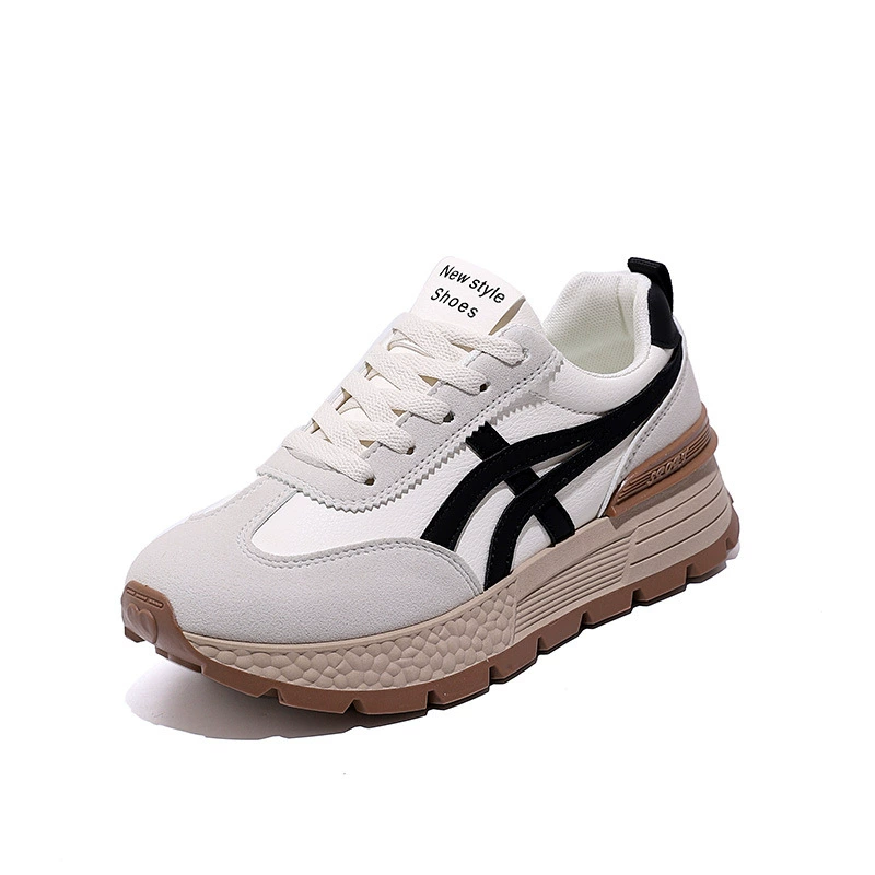 Корейские кеды Forrest Gump De training shoes 2025 новая круглая носа нескользящая модная обувь универсальные dad shoes для женщин AD8875