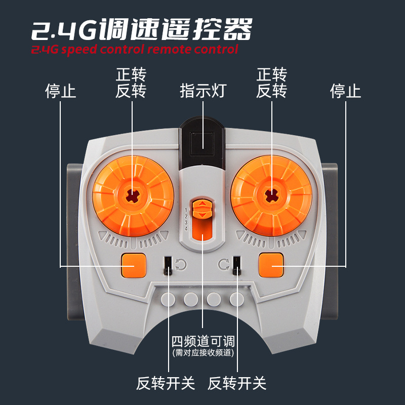 Compatible con bloques de construcción LEGO grupo de potencia motor APP batería de litio control remoto recibir explosión roja diamante monstruo tren MXL motor