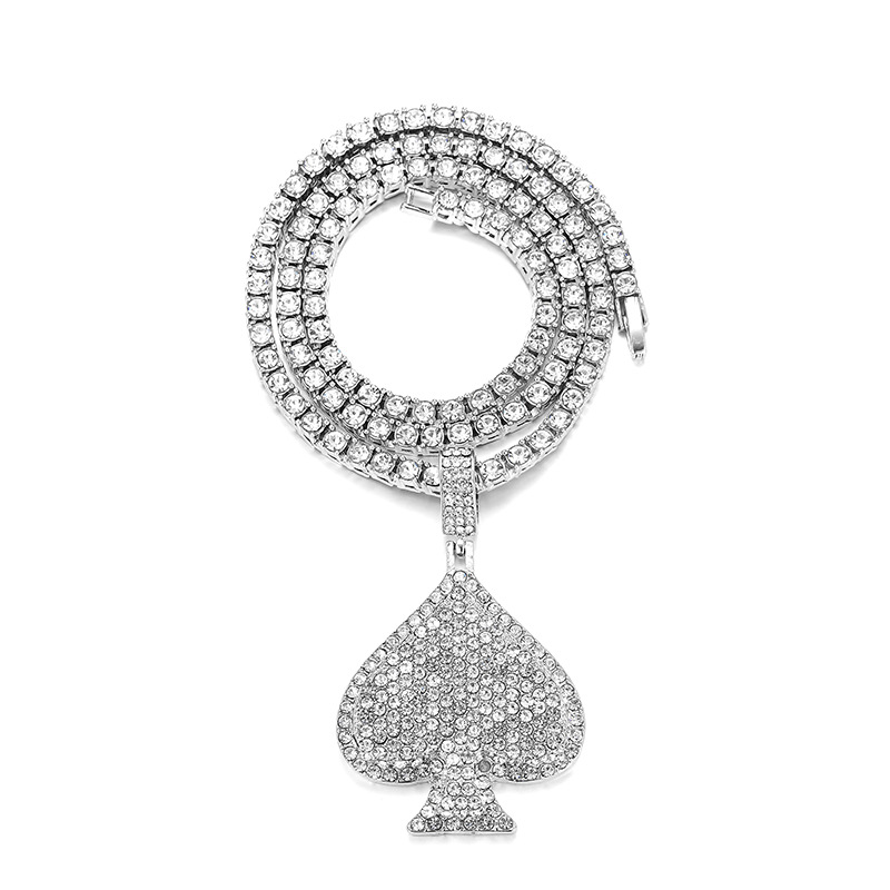 Hip Hop Forme De Cœur Alliage Placage Incruster Strass Unisexe Pendentif display picture 3